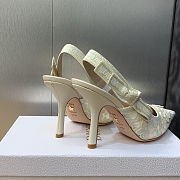 Dior J’Adior white embroidered slingback high heels 9.5 cm - 6