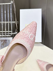 Christian Dior J'Adior slingback pumps in pink embroidered fabric 6.5 cm - 3
