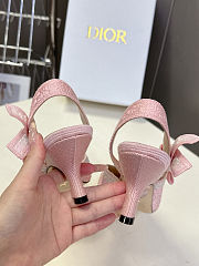 Christian Dior J'Adior slingback pumps in pink embroidered fabric 6.5 cm - 2