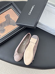 Chanel light pink suede calfskin ballerina flats - 6