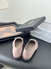 Chanel light pink suede calfskin ballerina flats - 5