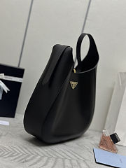 Prada Black Large Leather Top Stitch Shoulder Bag 40x30x9 cm - 4