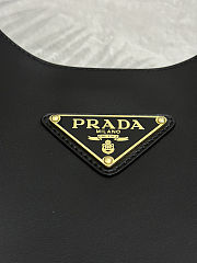 Prada Black Large Leather Top Stitch Shoulder Bag 40x30x9 cm - 3