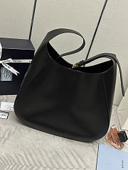 Prada Black Large Leather Top Stitch Shoulder Bag 40x30x9 cm - 2