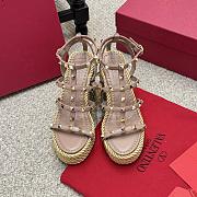 Valentino Garavani Rockstud Wedge Espadrille Sandals 10 cm - 5