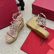 Valentino Garavani Rockstud Wedge Espadrille Sandals 10 cm - 4