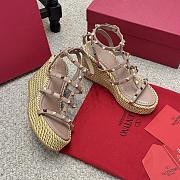 Valentino Garavani Rockstud Wedge Espadrille Sandals 10 cm - 3