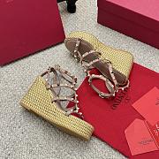 Valentino Garavani Rockstud Wedge Espadrille Sandals 10 cm - 2