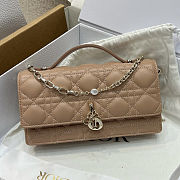 Christian Dior My Dior mini bag in a beige quilted cannage lambskin leather 21*11*4.5cm - 1