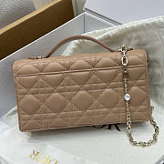Christian Dior My Dior mini bag in a beige quilted cannage lambskin leather 21*11*4.5cm - 5