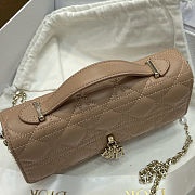 Christian Dior My Dior mini bag in a beige quilted cannage lambskin leather 21*11*4.5cm - 2