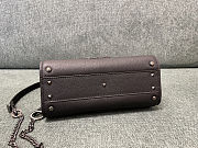 Garavani Vsling small top handle bag in dark brown 22x16x9cm - 6