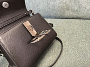 Garavani Vsling small top handle bag in dark brown 22x16x9cm - 4