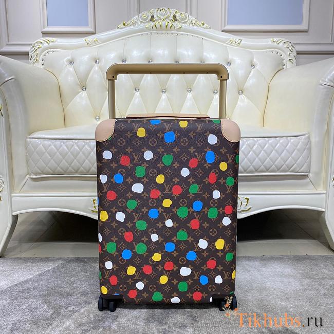 Louis Vuitton Yayoi Kusama Painted Dots Horizon Suitcase (55cm) Dark brown - 1