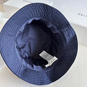 Celine bucket hat in black cotton with a white embroidered logo - 2