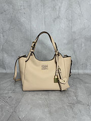 Miu Miu leather tote bag in powder beige color featuring gold-tone hardware 25.5x20x13 cm - 1