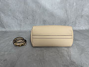 Miu Miu leather tote bag in powder beige color featuring gold-tone hardware 25.5x20x13 cm - 6