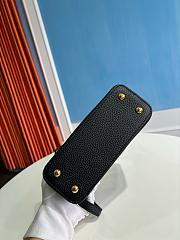 Louis Vuitton Capucines mini handbag in black with crystal-embellished logo 13.6x8x21 cm - 2
