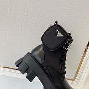 Prada Monolith Brushed Leather and Re-Nylon Boots with Pouch - 6