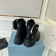 Prada Monolith Brushed Leather and Re-Nylon Boots with Pouch - 5