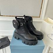 Prada Monolith Brushed Leather and Re-Nylon Boots with Pouch - 3