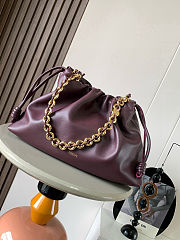 Loewe Flamenco Purse Bag Women's Shoulder Bag in Burgundy Red 30cm～20cm～10.5cm - 1
