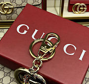 Gucci Crystal Double G Keychain Charm - 4