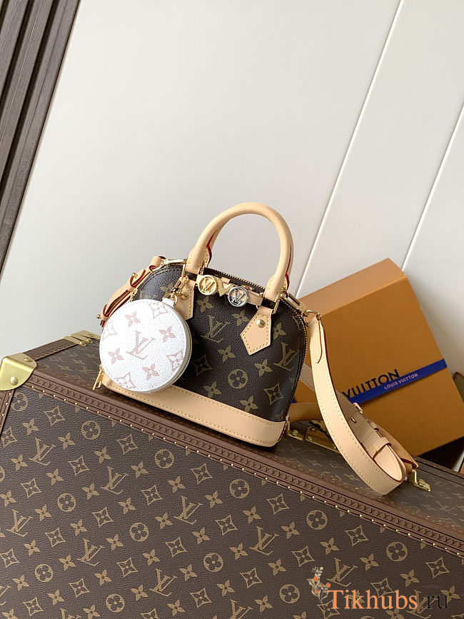 Louis Vuitton LV Alma BB Handle Brown Bag 15x19.5x10cm - 1