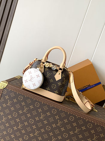 Louis Vuitton LV Alma BB Handle Brown Bag 15x19.5x10cm