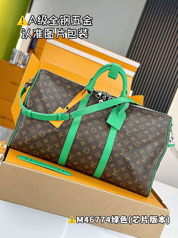 Louis Vuitton Keepall Bandoulière 50 Green 50x29x23 cm
