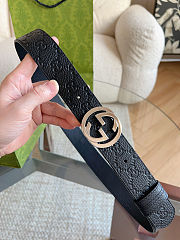 Gucci Wide Belt with Interlocking G Buckle 3.7cm - 3