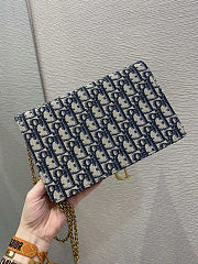 Dior Medium Saddle Pouch With Chain Crossbody Bag 22*14*4cm - 6