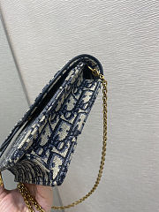 Dior Medium Saddle Pouch With Chain Crossbody Bag 22*14*4cm - 4