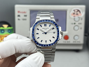 Patek Philippe Nautilus Ladies 5711 Blue Ruby Watch 35.2MM