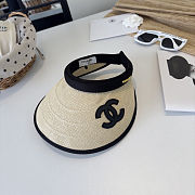 Chanel Straw Visor Hat Summer SunHat - 1