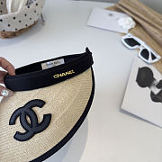 Chanel Straw Visor Hat Summer SunHat - 6