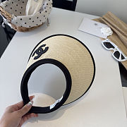 Chanel Straw Visor Hat Summer SunHat - 5