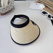 Chanel Straw Visor Hat Summer SunHat - 3
