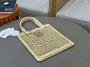 Chloe Summer Banana logsdetail Raffia Tote Yellow Bag 33*37*2cm - 4
