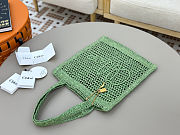 Chloe Summer Banana logsdetail Raffia Tote Green Bag 33*37*2cm - 6