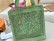 Chloe Summer Banana logsdetail Raffia Tote Green Bag 33*37*2cm - 2