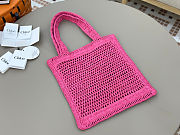 Chloe Summer Banana logsdetail Raffia Tote Pink Bag 33*37*2cm - 6