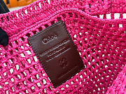Chloe Summer Banana logsdetail Raffia Tote Pink Bag 33*37*2cm - 5