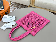 Chloe Summer Banana logsdetail Raffia Tote Pink Bag 33*37*2cm - 4