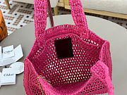 Chloe Summer Banana logsdetail Raffia Tote Pink Bag 33*37*2cm - 3