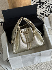 Chanel 25 Small Handbag Light Gold Calfskin Gold 30x26x14cm - 1