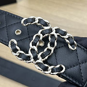 Chanel Quilted Black Leather Belt - 5