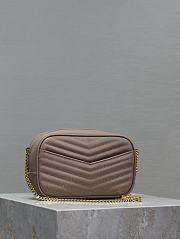 YSL Lou Camera Bag In Quilted Leather Nude Pink 18x10x5 cm - 4