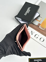 Chanel Caviar Quilted Card Holder Pink 11×7.5×1cm - 5
