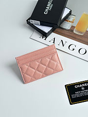 Chanel Caviar Quilted Card Holder Pink 11×7.5×1cm - 4